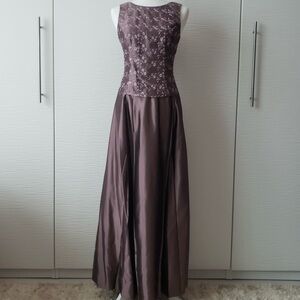 Vintage Scott McClintock Embroidered Bodice Two Piece Maxi Dress